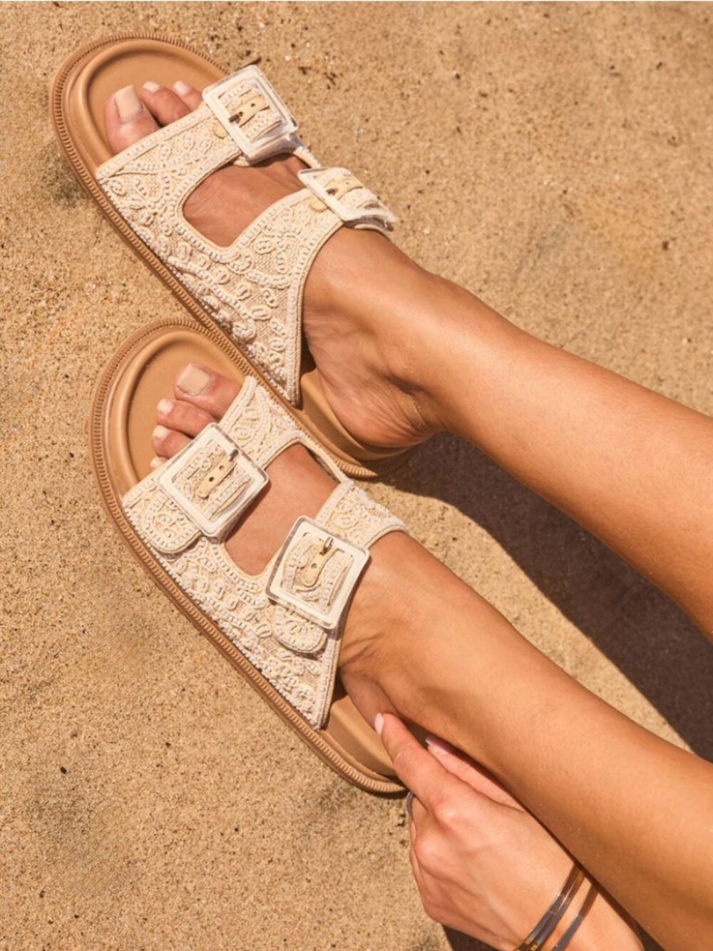 Seaside Solace Embroidered Bead Sandals | Vici